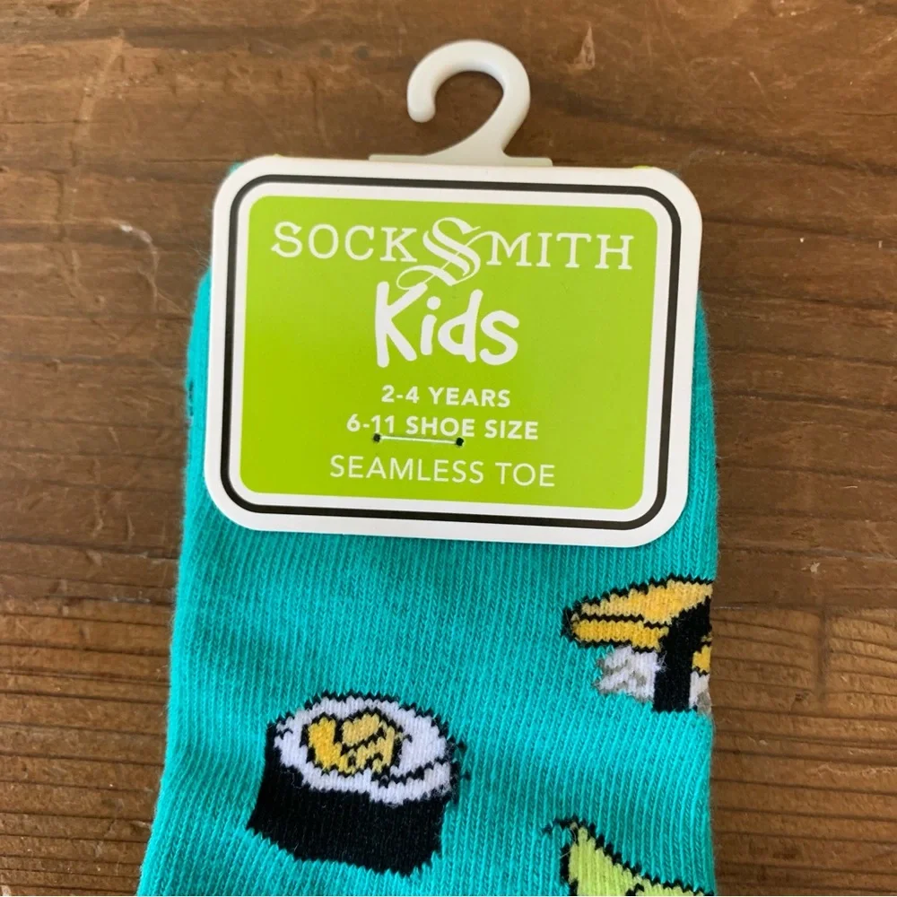 Kids Sushi Socks Stocking Stuffer Funny 2-4 years 6-11 Shoe Unisex NWT